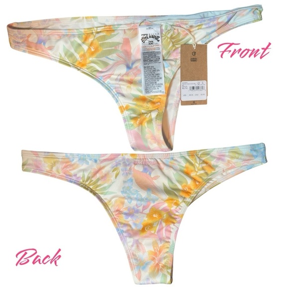 Billabong Other - Billabong Multicolor Floral Bikini Bottom Swimwear, NWT!!